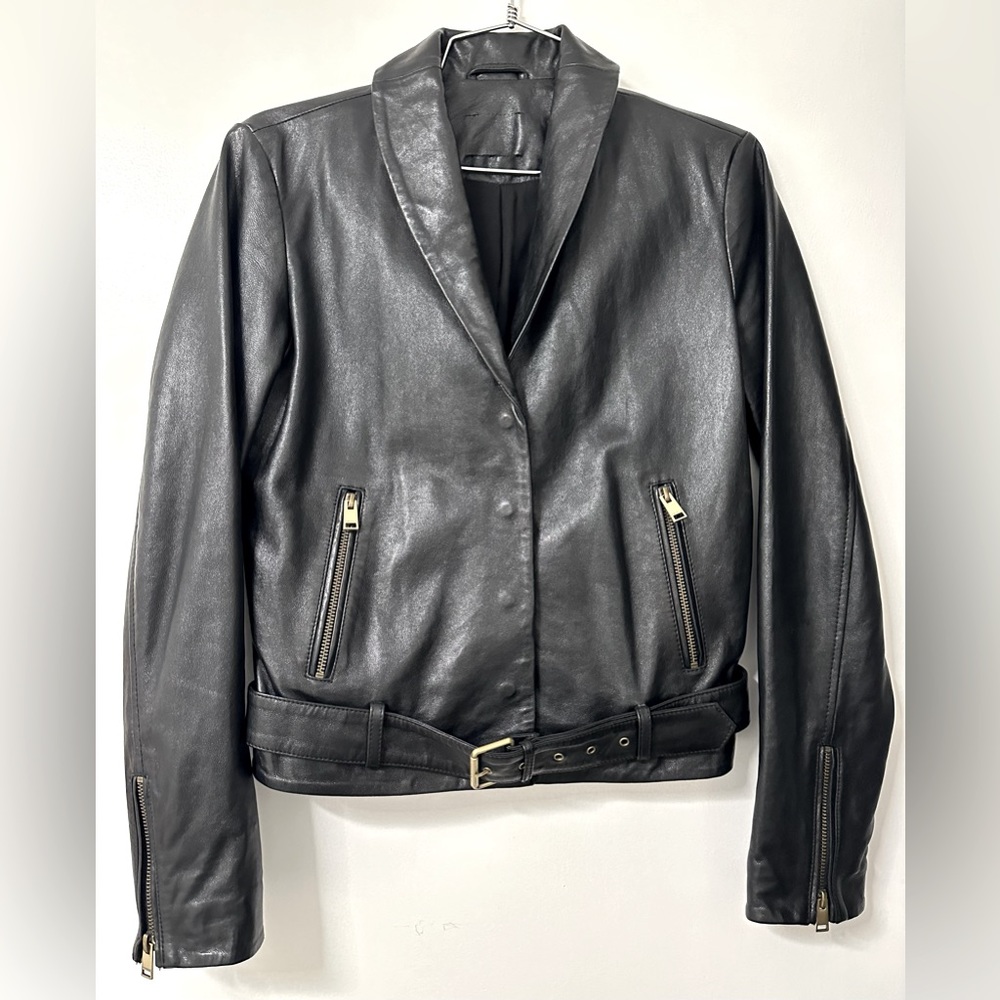 Lamarque- luxury designer black leather ladies jacket